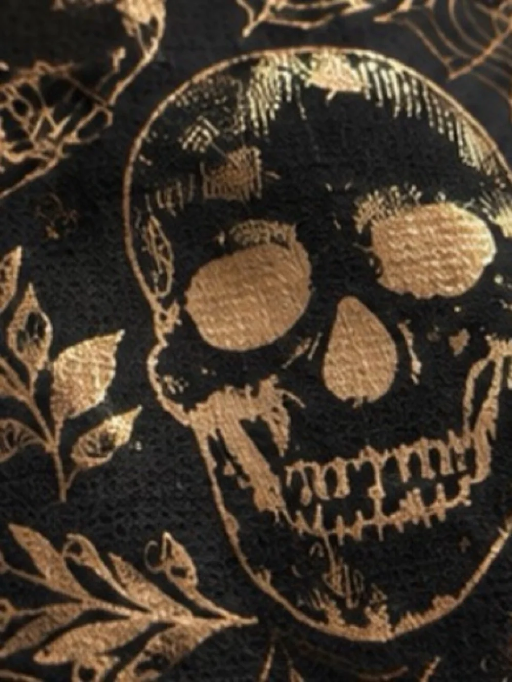 Tahari Home Skull & Rose Kitchen Towels Set of 2 NWT 💀🖤🥀